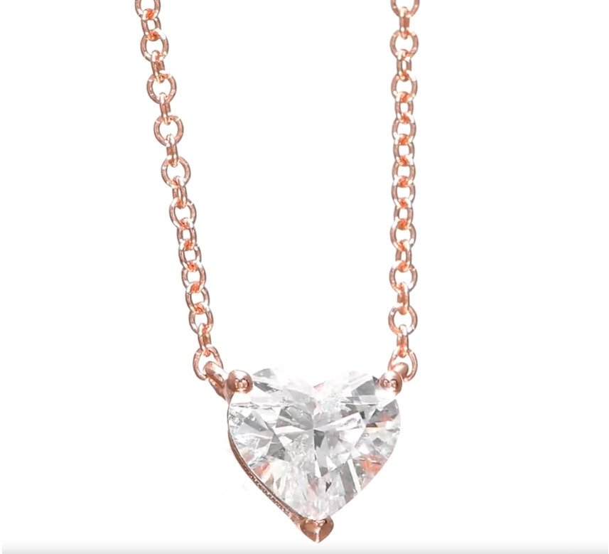 Colar com pingente - 14 K Ouro rosa - 0.63ct. tw. Diamante (Natural) #1.0