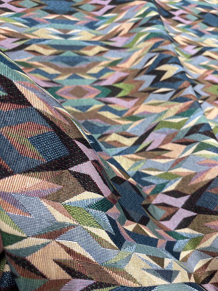 Gobelin polstring stoff, eksklusivt design, Spiga Romana, blå - Polstringsstoff - 350 cm - 280 cm - Bomulls-Gobelin #4.3