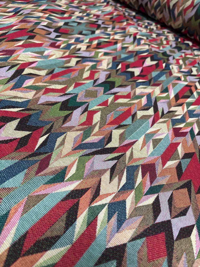 Teppevev Gobelin, eksklusivt design, romersk spiga, flerfarget - Polstringsstoff  - 300 cm - 280 cm - Bomulls-Gobelin #1.0