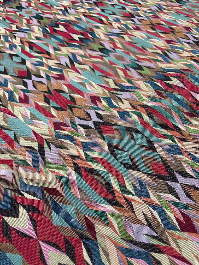 Teppevev Gobelin, eksklusivt design, romersk spiga, flerfarget - Polstringsstoff  - 300 cm - 280 cm - Bomulls-Gobelin #3.2