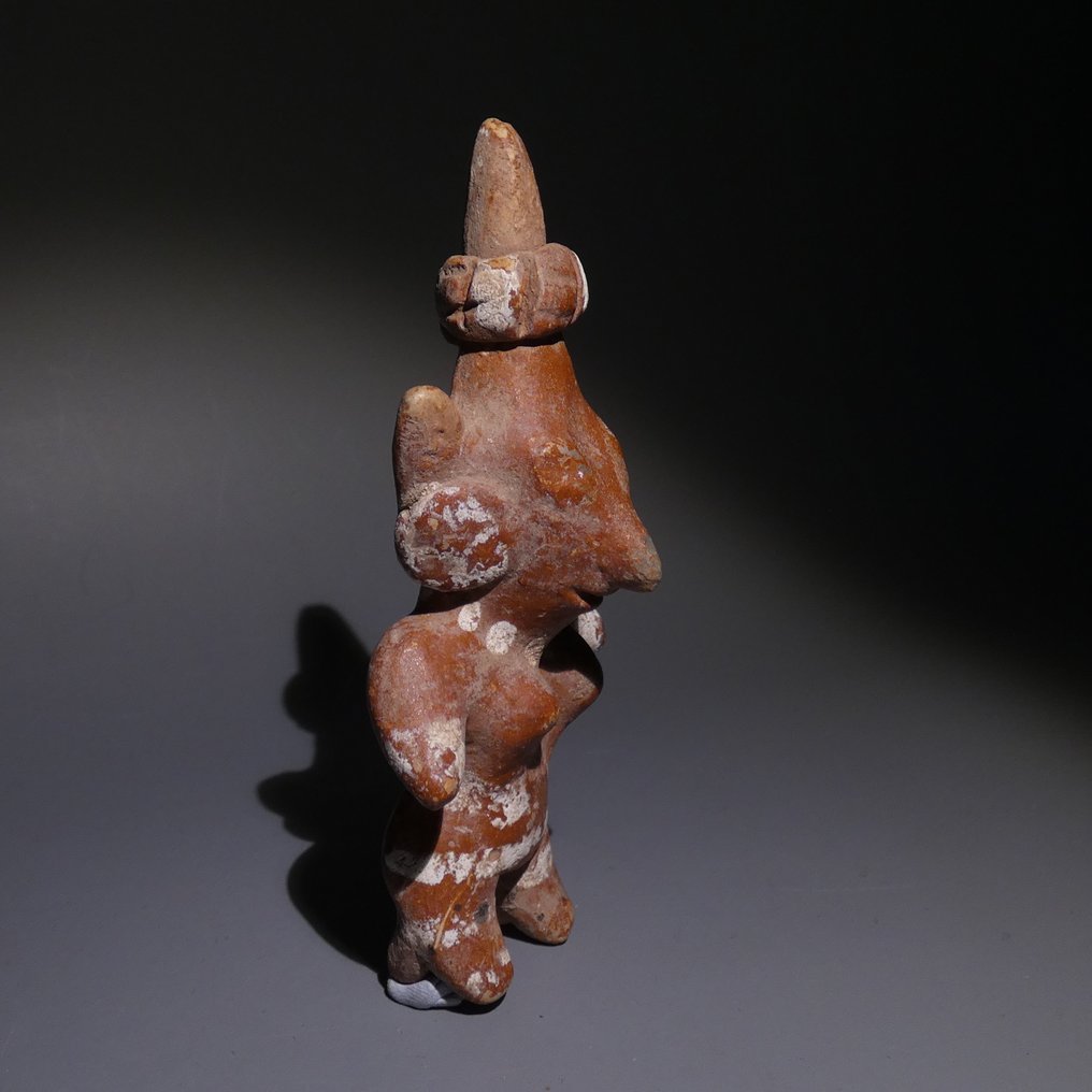 纳亚里特,墨西哥西海岸,公元前100年 - 公元200年 Terracotta 图10.5厘米。漂亮的颜色。西班牙进口许可证。 #4.3