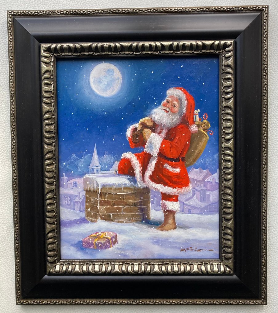 Joop van Leeuwen (1962) - Kerstman met cadeautjes #1.0