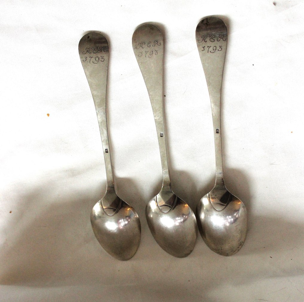 Cucchiaio (3) - .934 argento - Nieuwe Schans Groningen #1.0