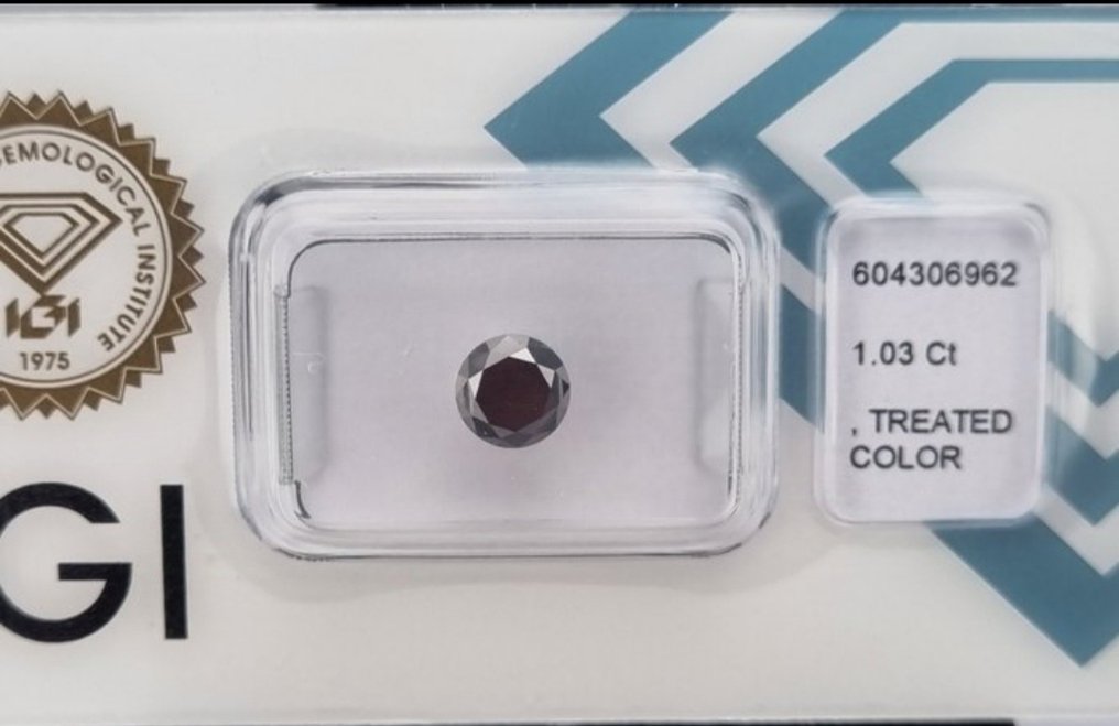 2 pcs Diamant (Fargebehandlet) - 2.28 ct Svart - Ikke spesifisert i lab-rapport - Det internasjonale gemologiske institutt (IGI) #2.1