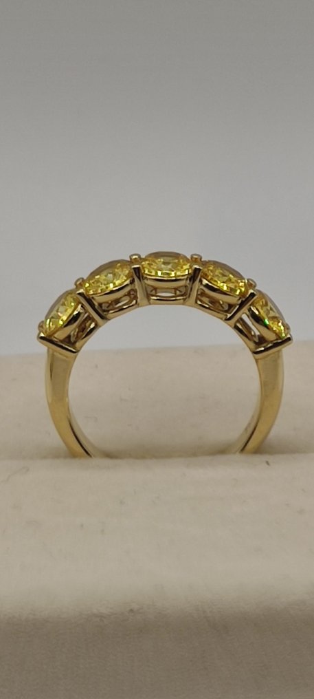 戒指 - 18 克拉 黃金 藍寶石 - 藍寶石 #2.1