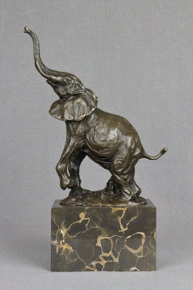 Milo (1910-1978) - 雕刻, Elephant - 3,5 kg - 30 cm - 銅綠青銅 #1.0