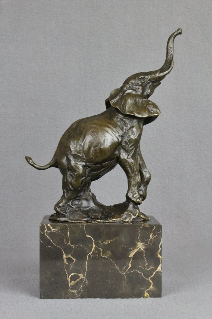 Milo (1910-1978) - 雕刻, Elephant - 3,5 kg - 30 cm - 銅綠青銅 #3.2