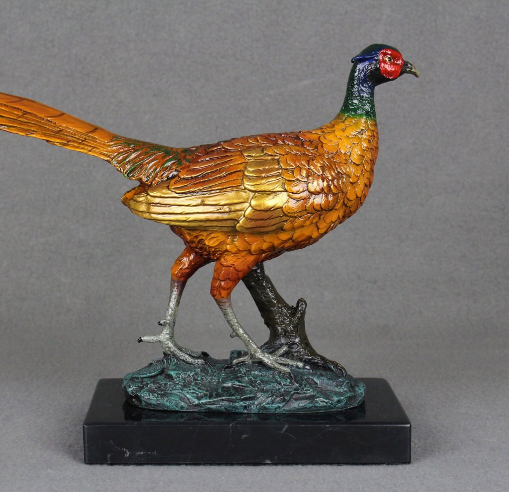 雕塑, Pheasant - 2,2  kg - 19 cm - 冷漆青铜 #3.2