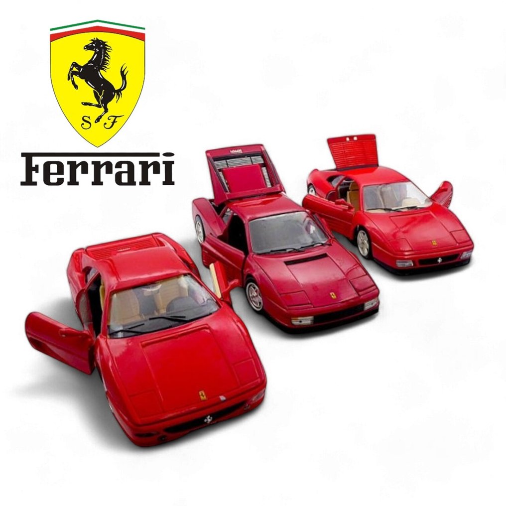 Ferrari Tin toy car 3 Ferrari Testarossa F355 Berlinetta F348 TB 1990 2000 auction online Catawiki