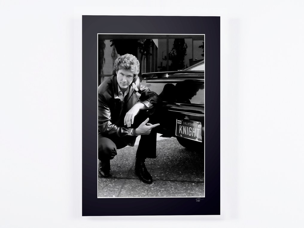 Knight Rider - Classic TV - David Hasselhoff as Michael Knight - Fine Art Photography - Luxury Wooden Framed 70X50 cm - Limited Edition Nr 03 of 30 - Serial ID 16841 - Original Certificate (COA), Hologram - 100% New. Shipping Reduction from 3 items #3.2