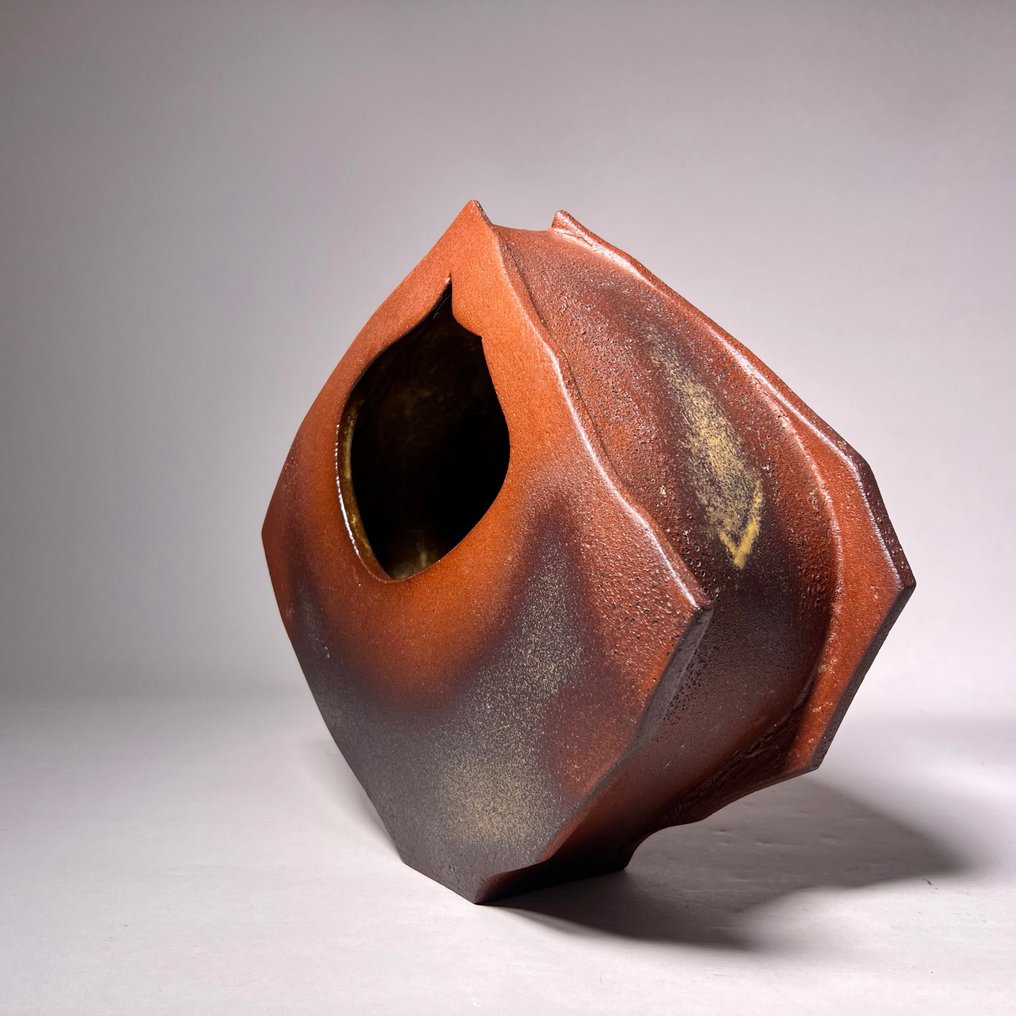 漂亮的陶瓷花瓶 - 陶瓷 - 二代目 藤本陶津 The second-generation Fujimoto Tōshin (1914-2009) - 日本 - Shōwa period (1926-1989) #2.2