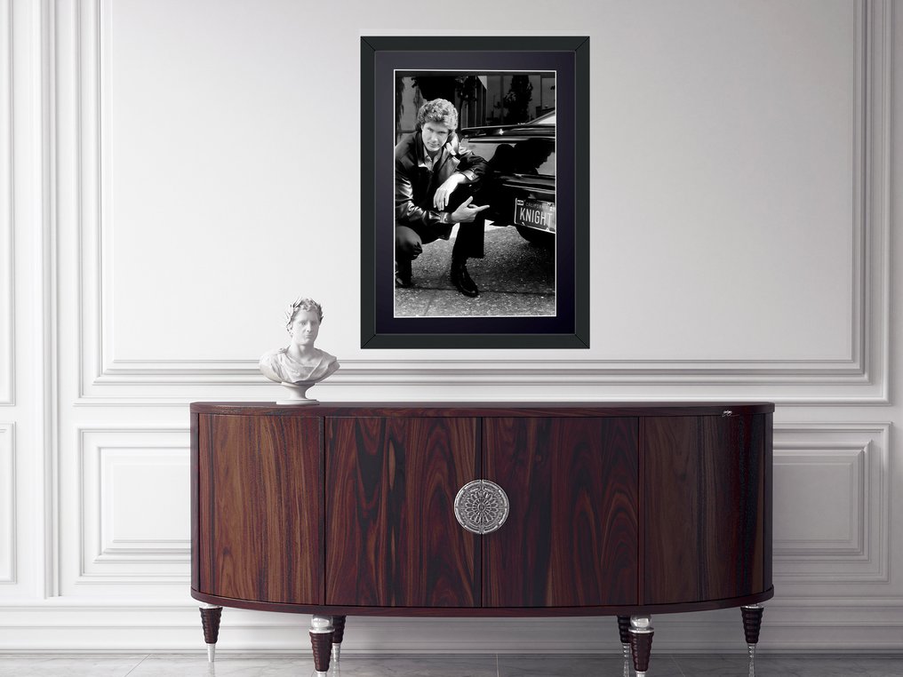 Knight Rider - Classic TV - David Hasselhoff as Michael Knight - Fine Art Photography - Luxury Wooden Framed 70X50 cm - Limited Edition Nr 03 of 30 - Serial ID 16841 - Original Certificate (COA), Hologram - 100% New. Shipping Reduction from 3 items #2.1