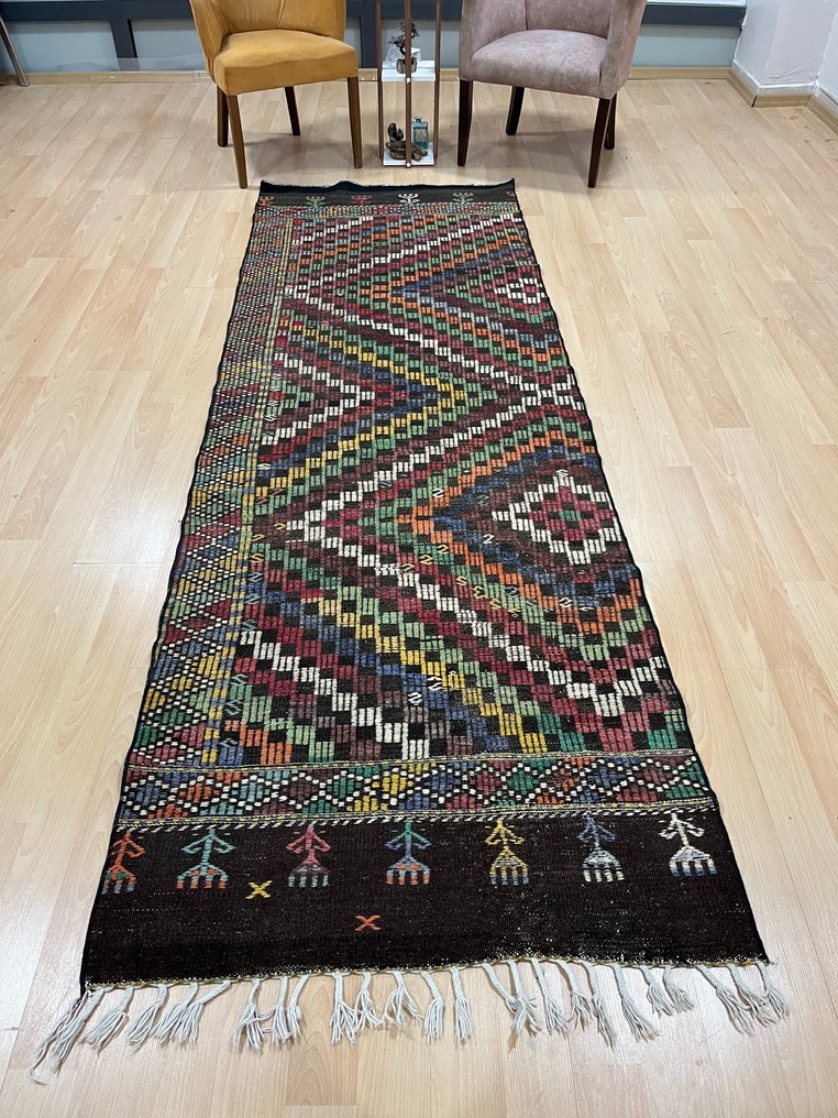 安纳托利亚手织克利姆布 - 凯利姆平织地毯 - 310 cm - 100 cm #1.2
