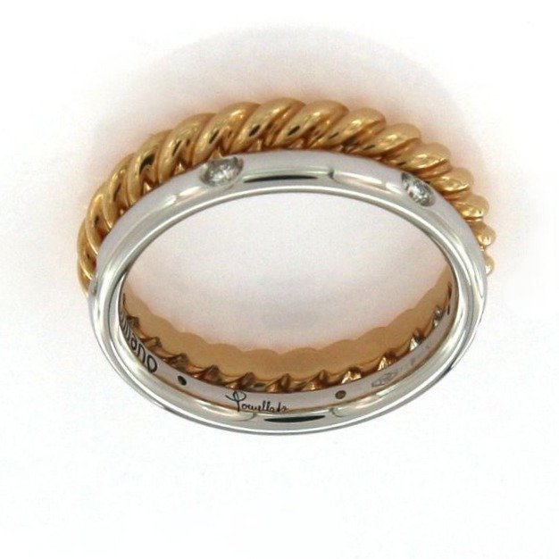 Pomellato - Δαχτυλίδι - Milano - 18 καράτια Κίτρινο χρυσό, Λευκός χρυσός Διαμάντι (Φυσικό)  - Diamanti #1.0