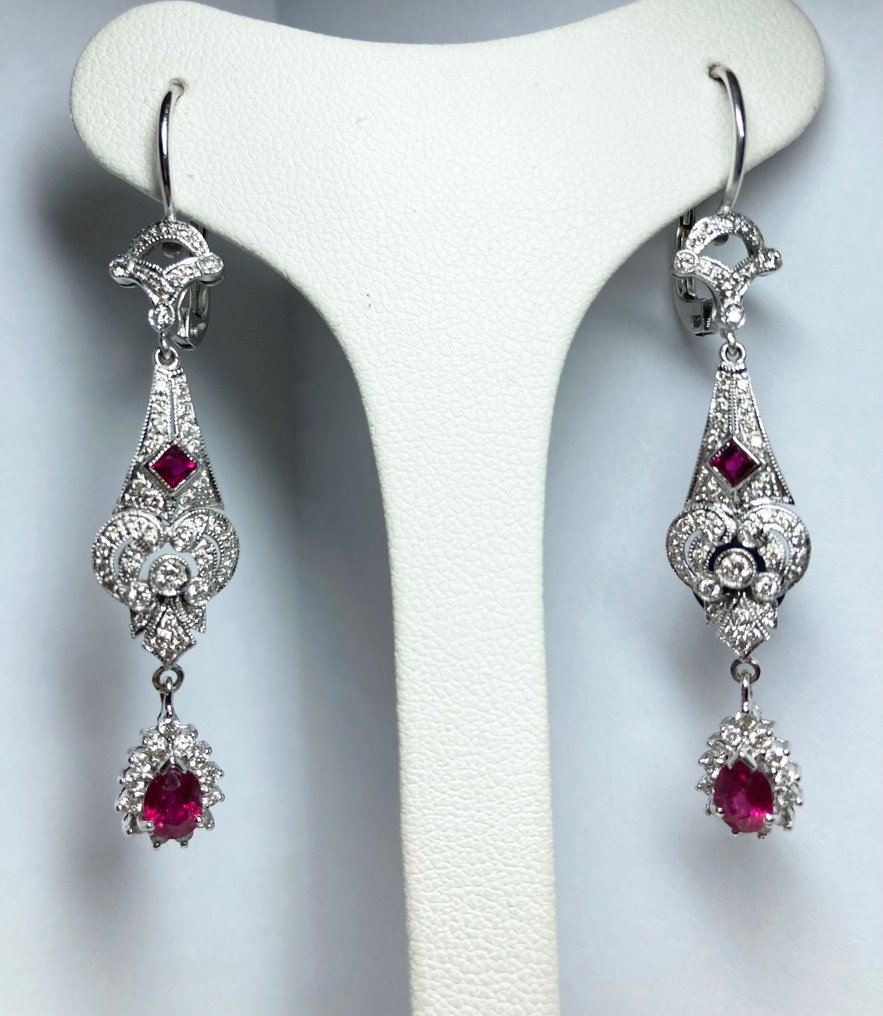 Pala Diamond - Drop earrings White gold - Diamond  #1.1