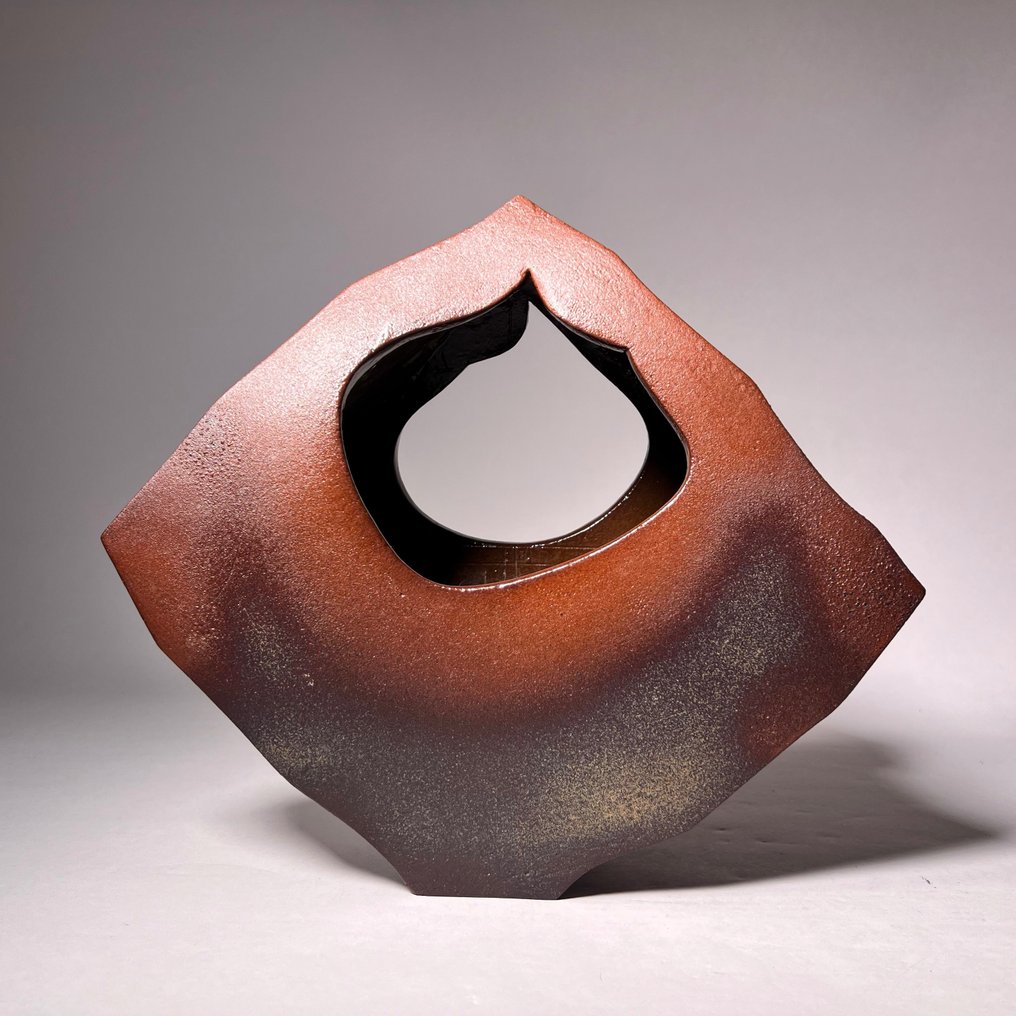 漂亮的陶瓷花瓶 - 陶瓷 - 二代目 藤本陶津 The second-generation Fujimoto Tōshin (1914-2009) - 日本 - Shōwa period (1926-1989) #2.1