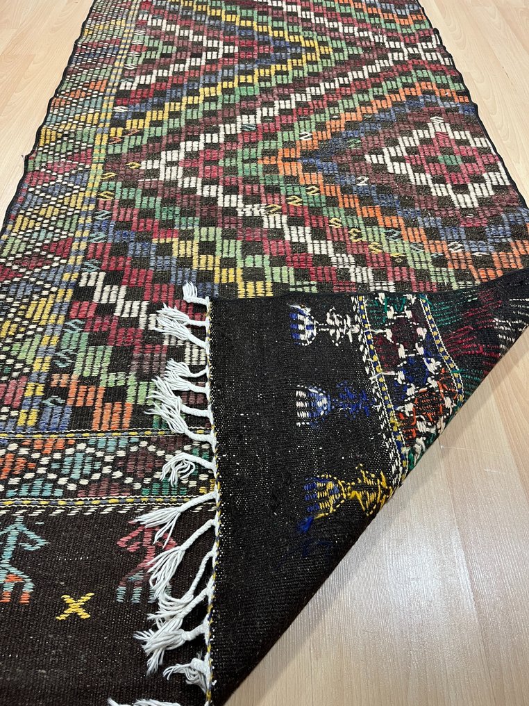 安纳托利亚手织克利姆布 - 凯利姆平织地毯 - 310 cm - 100 cm #2.1