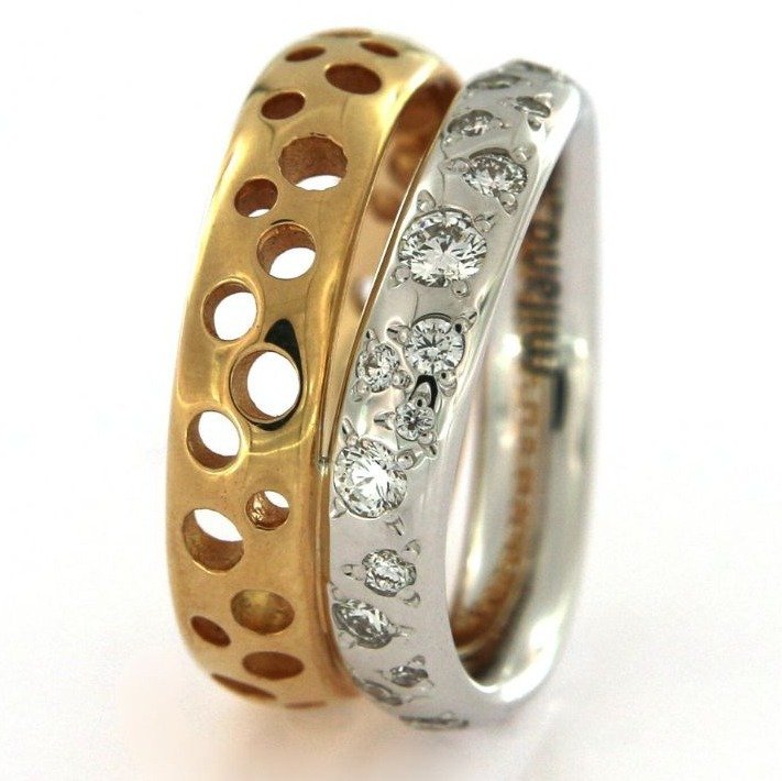 χωρίς τιμή ασφαλείας - Pomellato - Δαχτυλίδι - Milano - 18 καράτια Λευκός χρυσός, Κίτρινο χρυσό -  0.81ct. tw. - Διαμάντι #1.0