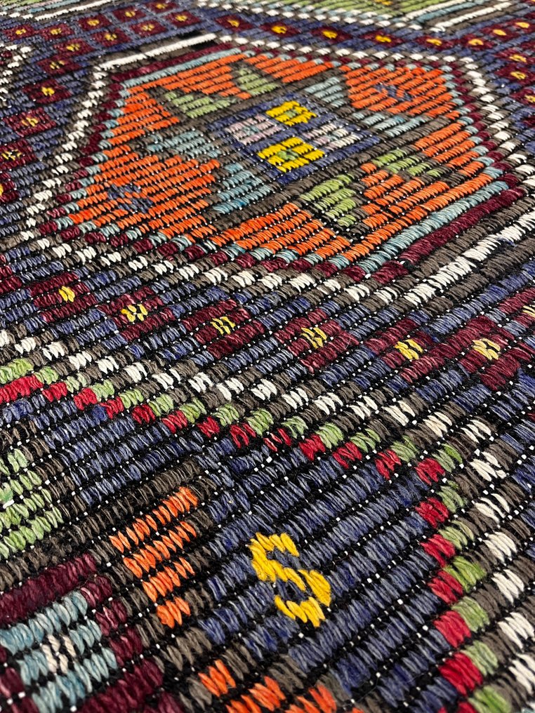 安纳托利亚圆形手工编织 - 凯利姆平织地毯 - 155 cm - 155 cm #2.1