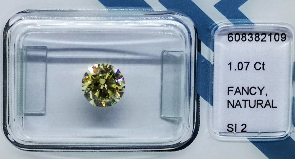 3 pcs Diamanten - 1.73 ct - Briljant - fancy lichtbruinachtig geel - P1, SI2, VS1 #2.1