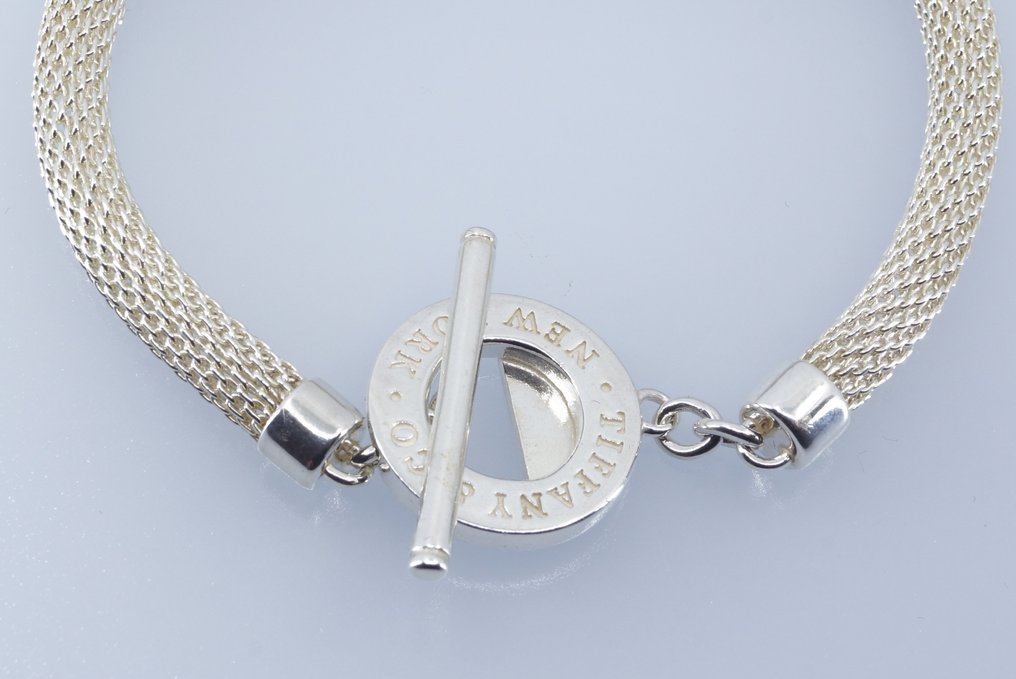 Tiffany & Co. Armbånd - Mesh Round Toggle Bracelet - Sølv  #3.1