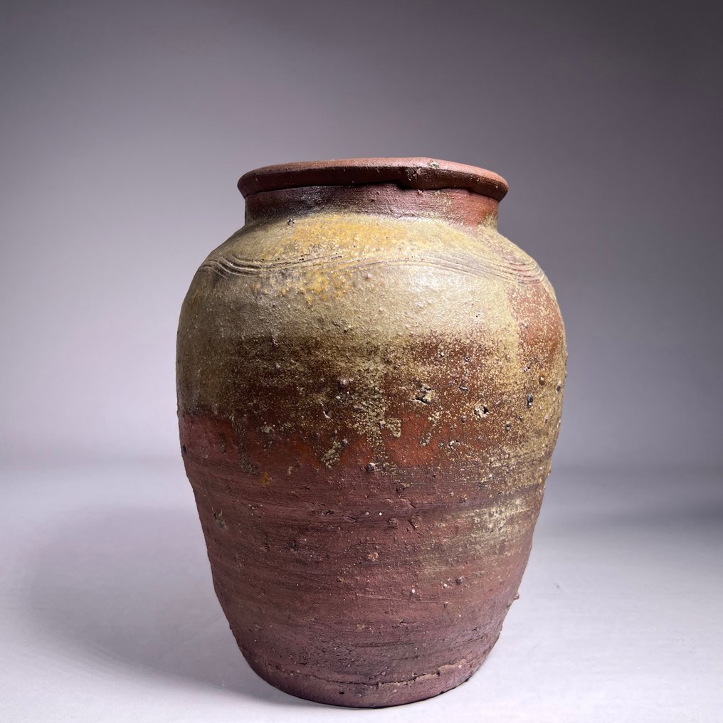 古董备前备前陶瓷花瓶 - 石器, 陶瓷 - 日本 - Muromachi period (1333-1573) #1.1