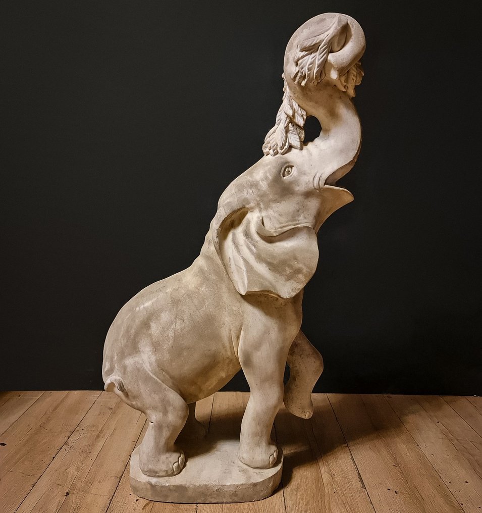 Escultura, Elefante - 100 cm - Mármol #1.1