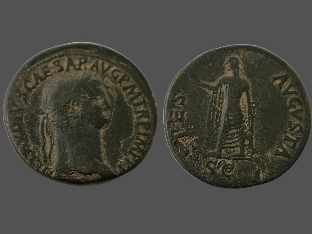 Rooman imperiumi. Claudius (41-54 aaj.). Sestertius uncertain mint - Spes #3.1