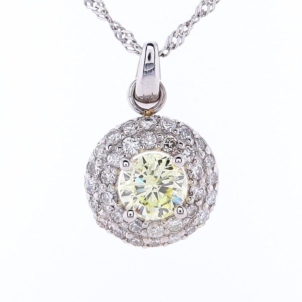 Necklace with pendant White gold Diamond - Diamond #1.1
