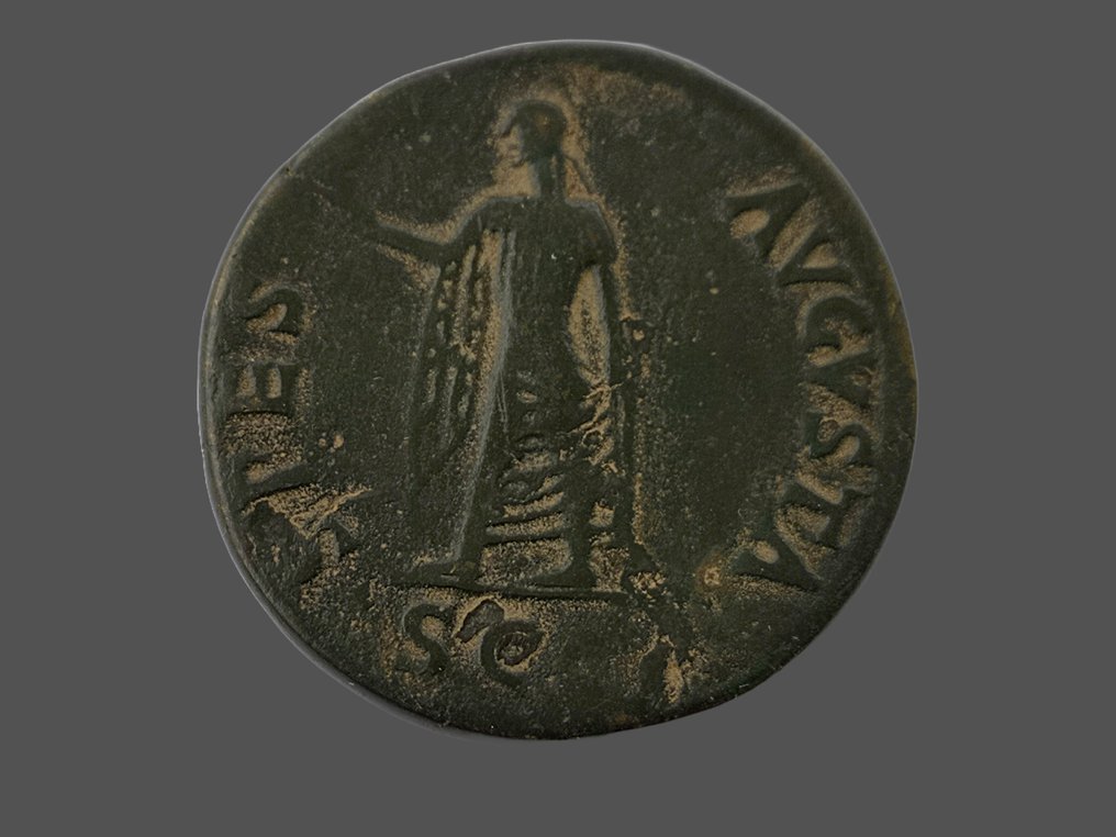 Rooman imperiumi. Claudius (41-54 aaj.). Sestertius uncertain mint - Spes #2.2