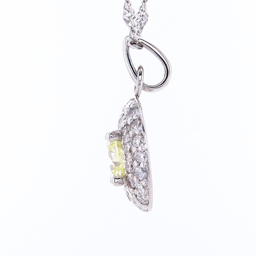 Halskette mit Anhänger Weißgold Diamant - Diamant #2.1