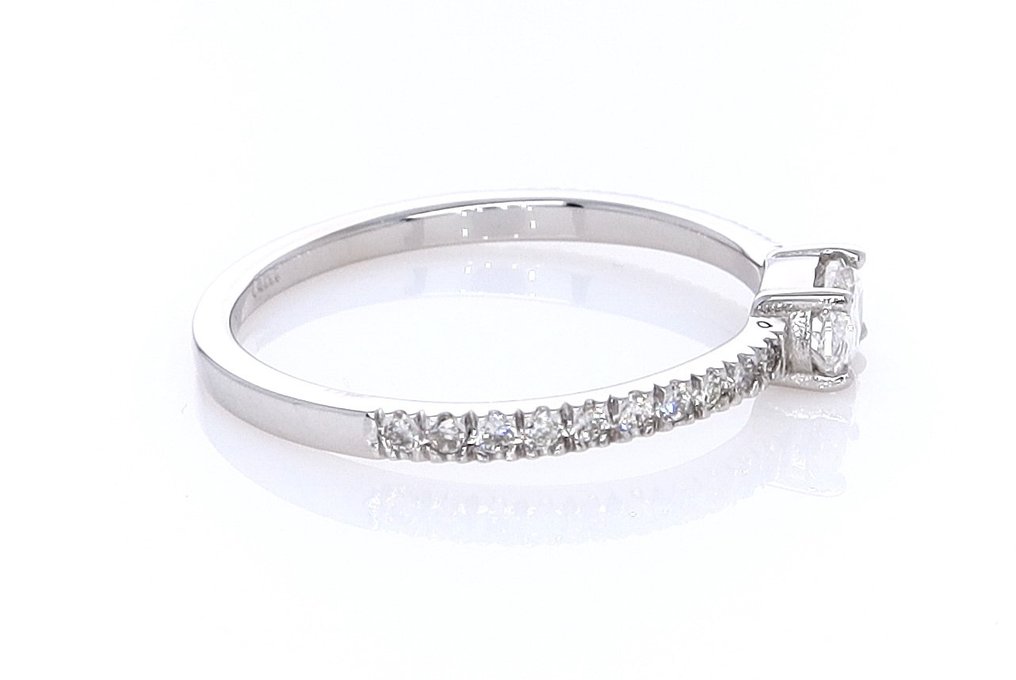 Ring Vittguld Diamant - Diamant #3.1