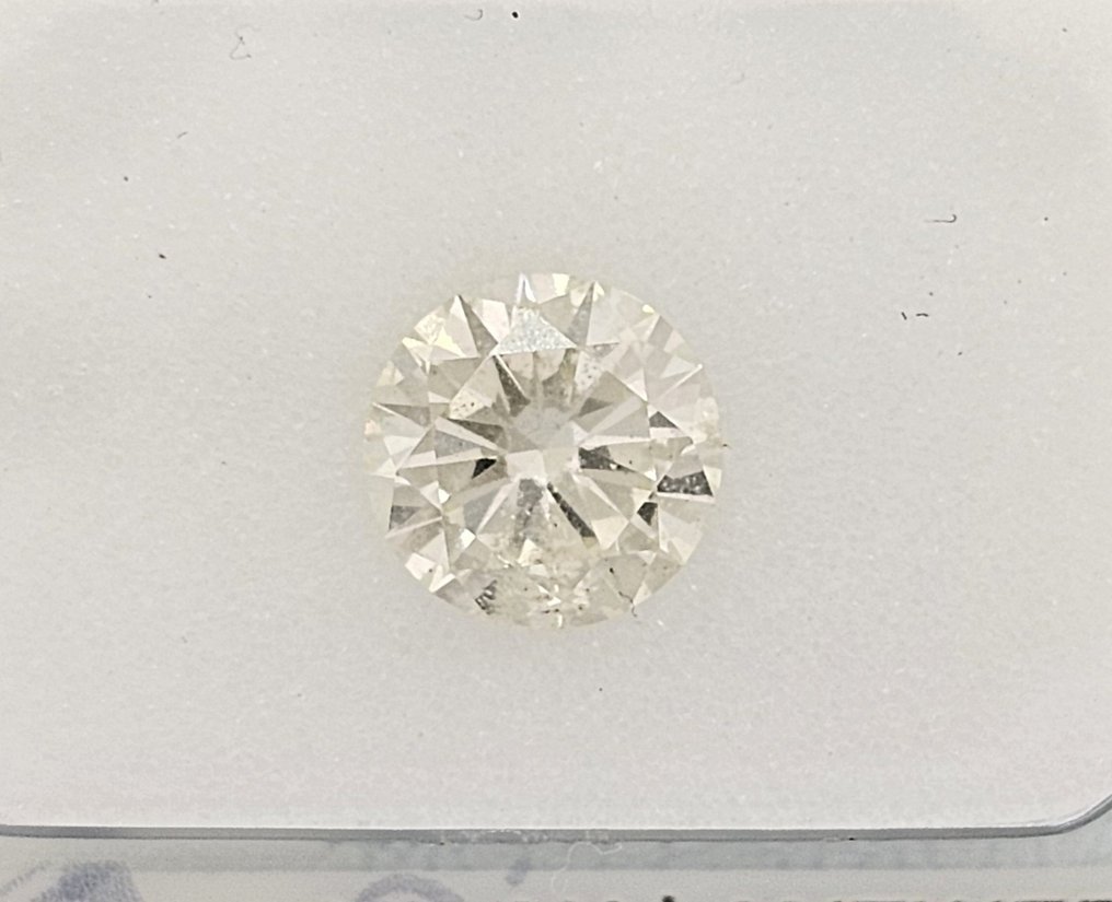 1 pcs Diamant  (Natürlich farbig)  - 1.00 ct - Light Gelb - SI2 - Antwerp International Gemological Laboratories (AIG Israel) #2.2