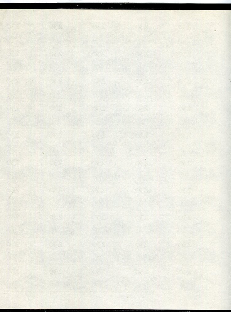 法国 1983 - 精湛且罕见的完整张，编号 2289 无锯齿 #1.2