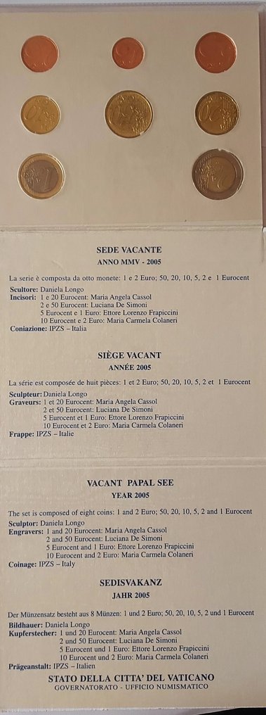 Vatican. Year Set (FDC) 2005 "Sede Vacante" #3.1