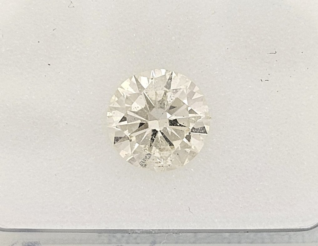 1 pcs Diamant  (Natürlich farbig)  - 1.00 ct - Light Gelb - SI2 - Antwerp International Gemological Laboratories (AIG Israel) #3.3