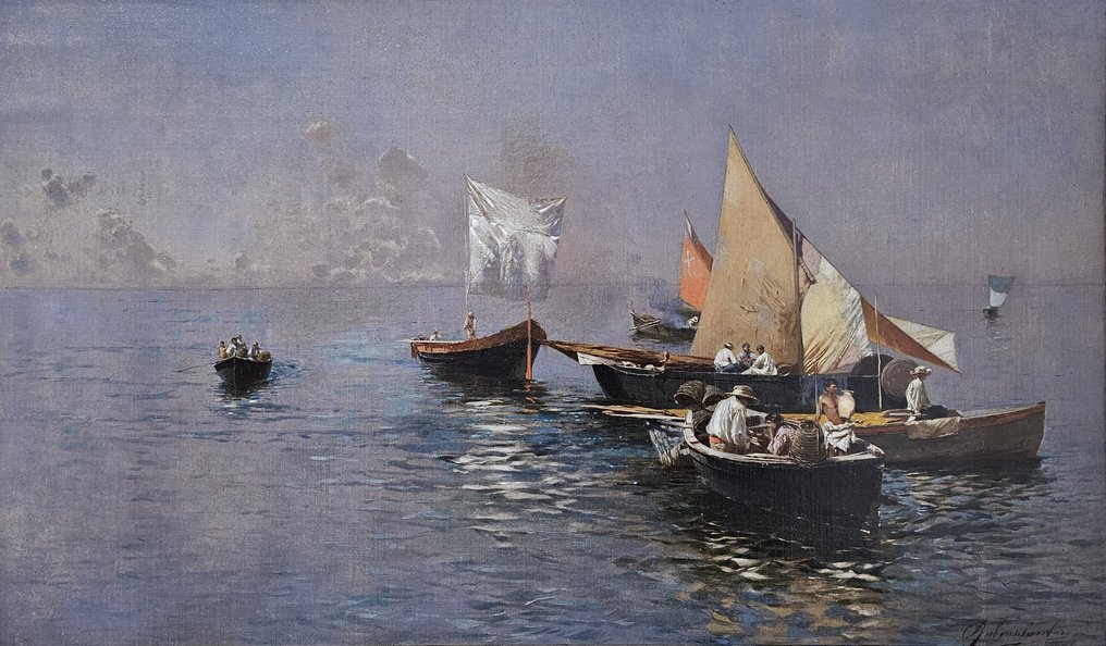 Rubens Santoro (1859-1942) - Laguna di Venezia #2.2