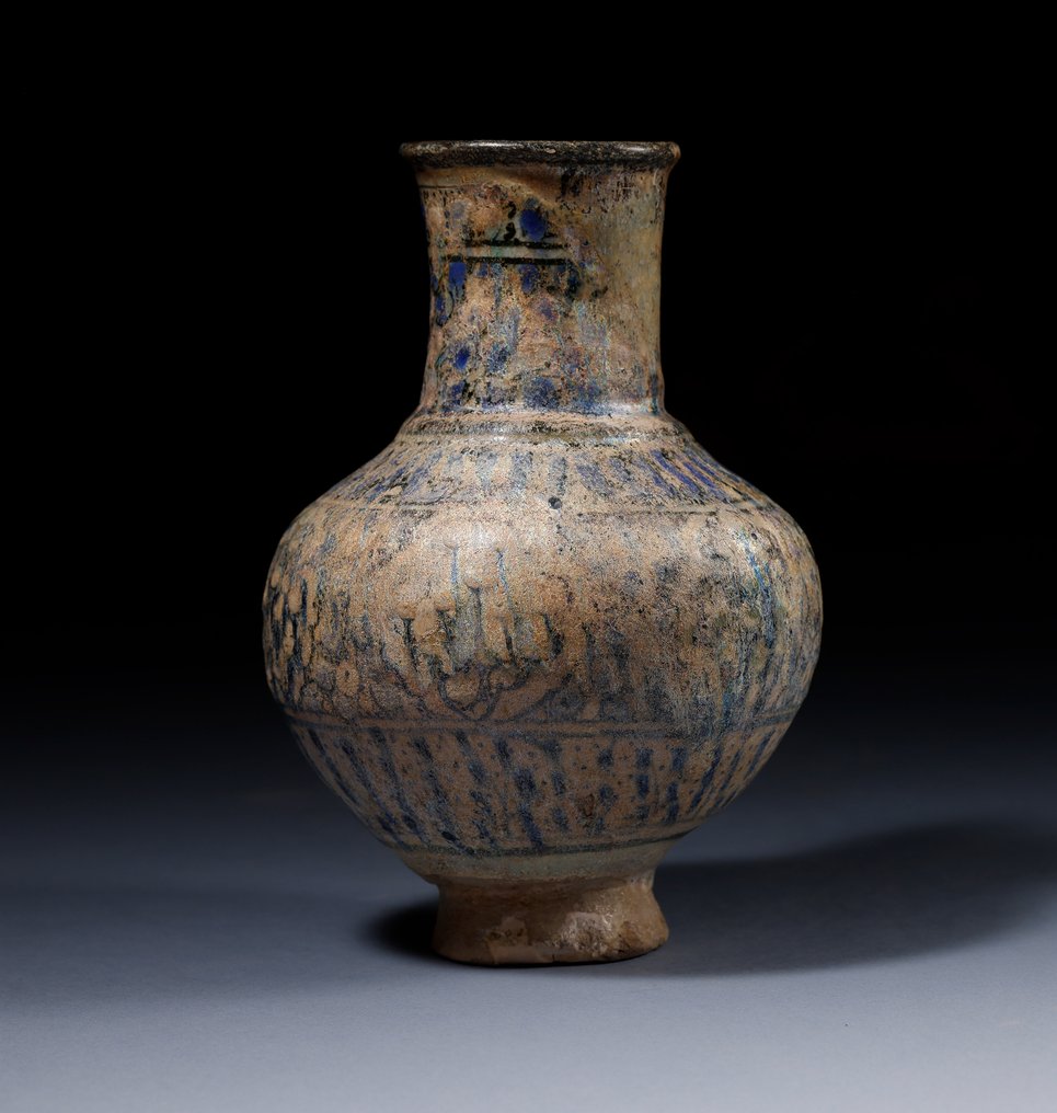 Islamisch Keramik Persischer Krug, Raqqa mit spanischer Exportlizenz - 24 cm #1.2