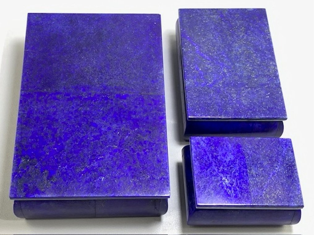 Lapis Lazuli edelsten Smykkeskrin, nytt design - Høyde: 157 mm - Bredde: 105 mm- 1916 g - (3) #2.2