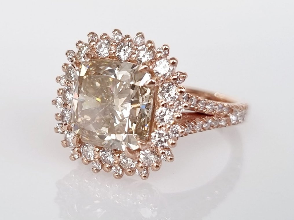 Anello da cocktail - 14 carati Oro rosa -  6.33ct. tw. Diamante - Diamante #3.2