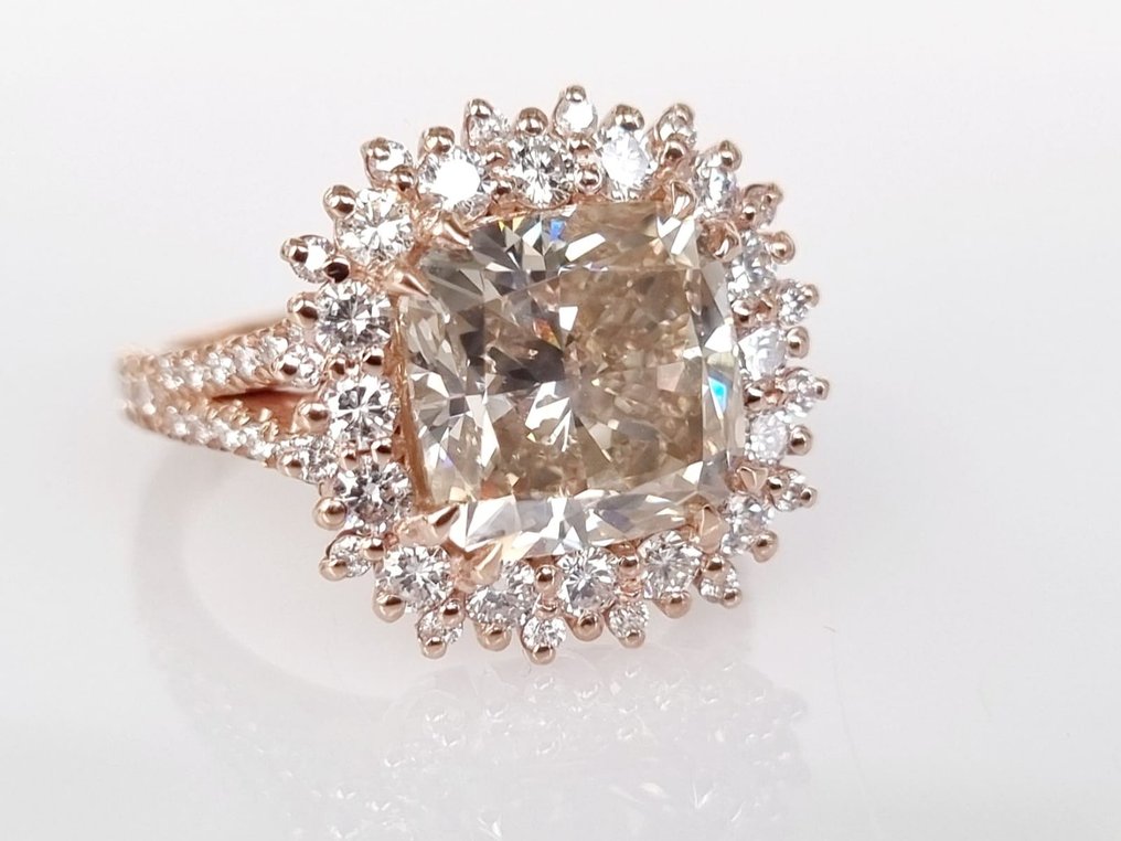 Anello da cocktail - 14 carati Oro rosa -  6.33 tw. Diamante - Diamante #2.1