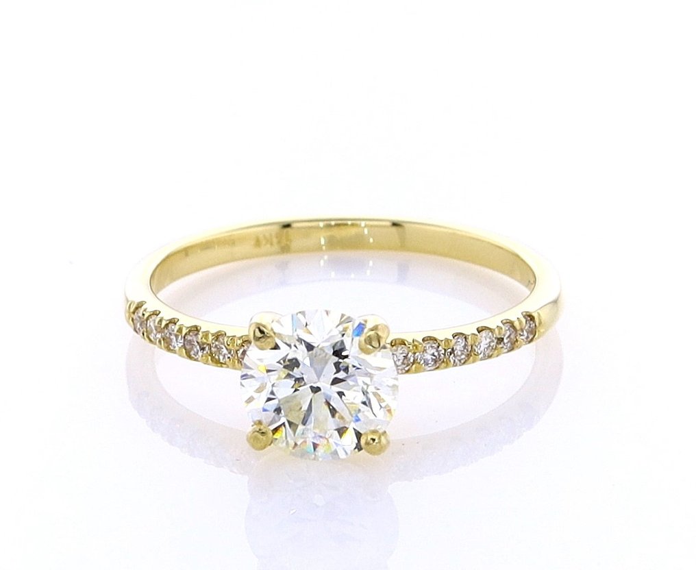 Ring Geel goud -  1.15ct. tw. Diamant  (Natuurlijk) - Diamant #3.2
