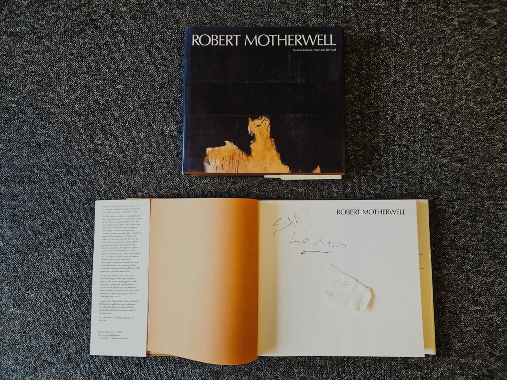 Signed; Robert Motherwell - Robert Motherwell  [with personal dedication to Sam Middleton] - 1982 #1.1