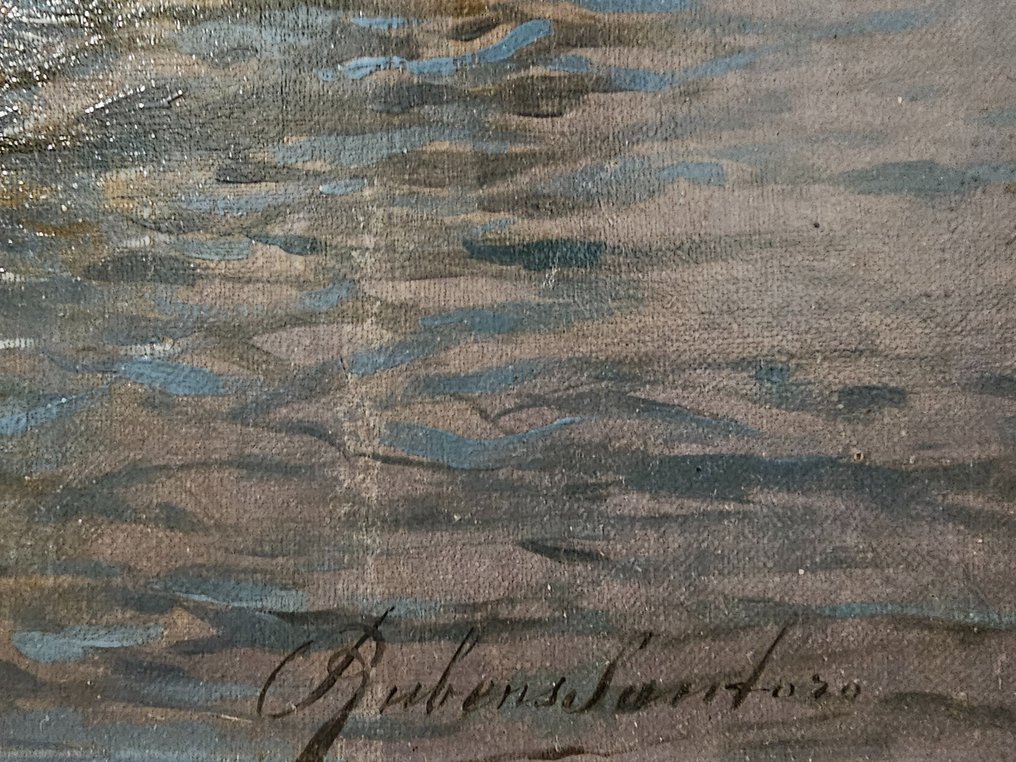Rubens Santoro (1859-1942) - Laguna di Venezia #3.1