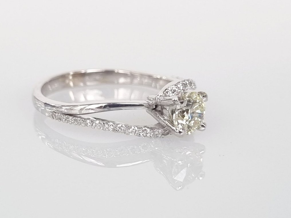 Förlovningsring Vittguld Diamant  #2.2