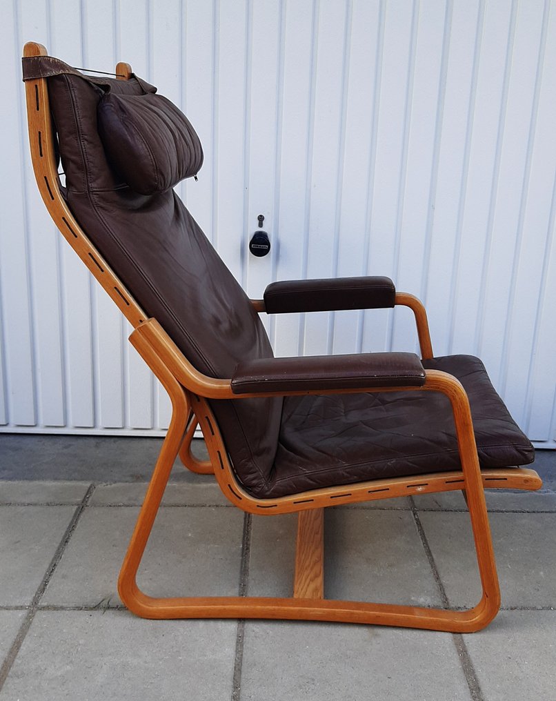 France & Son - Adrian Heath - 休息室椅 - 兩位休閒椅 - 木, 皮革 #1.1