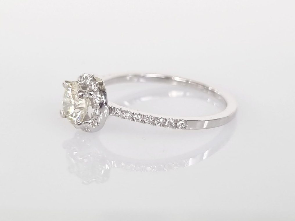 Anillo de compromiso Oro blanco Diamante  (Natural) - Diamante #2.2