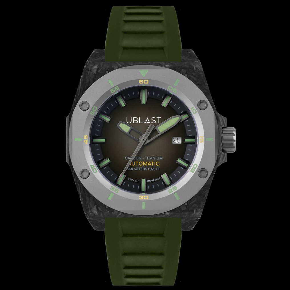 Ublast - Fusion - Forget Carbon & Titanium - UBFSN47GRGN - Automatic Swiss - Bărbați - 2025 #1.0