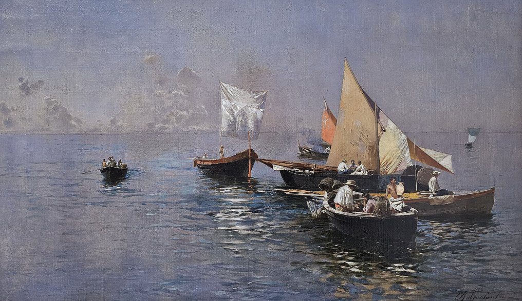 Rubens Santoro (1859-1942) - Laguna di Venezia #1.1