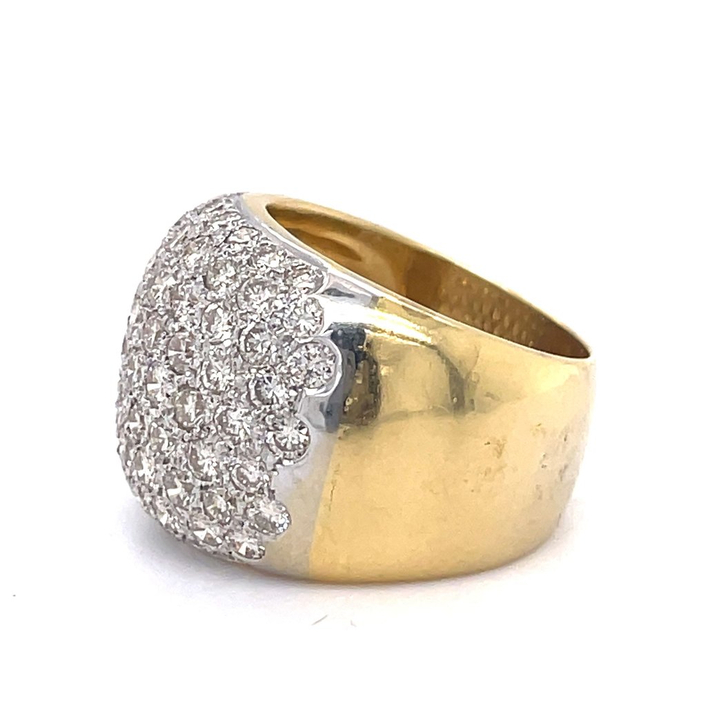 Ring - 18 kt Gelbgold Diamant  (Natürlich) #3.1